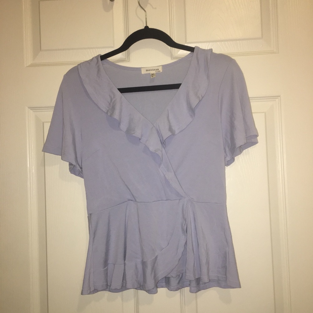 light blue/periwinkle blouse